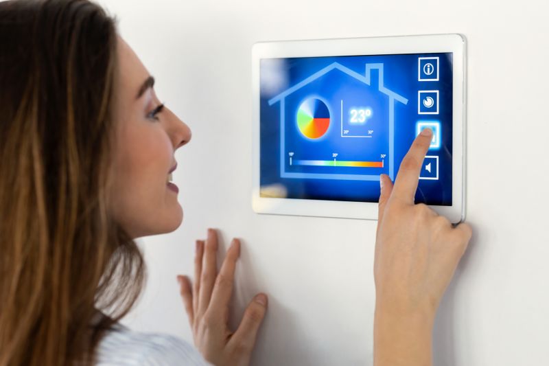 Home with Installed Smart Thermostat